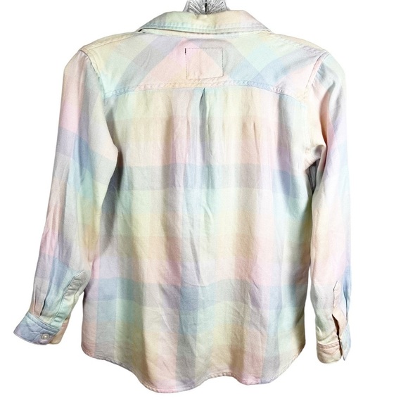 Rails plaid button up shirt size 10 pastel multicolor - Picture 2 of 9